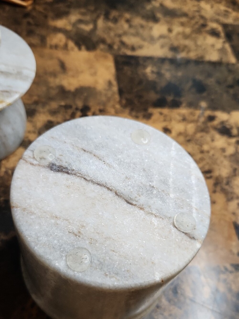 Butter Bell-Minimum Beige Marble Jar and Mortar Set - Picture 8 of 14